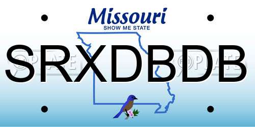 SRXDBDB Missouri License Plate