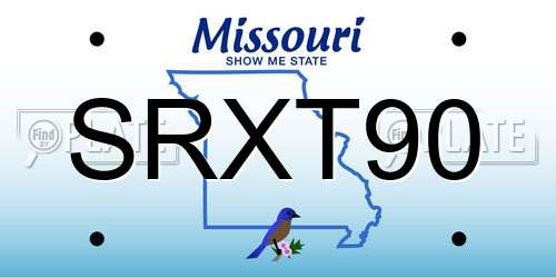 SRXT90 Missouri License Plate