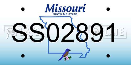 SS02891 Missouri License Plate