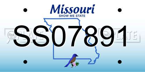 SS07891 Missouri License Plate