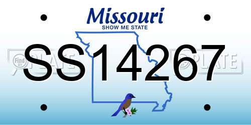SS14267 Missouri License Plate