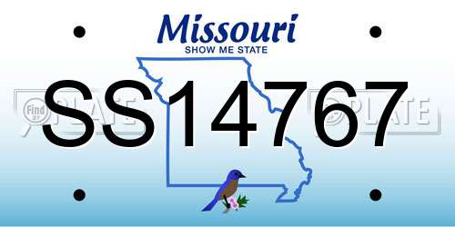 SS14767 Missouri License Plate