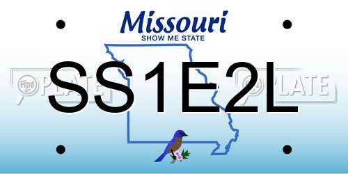 SS1E2L Missouri License Plate