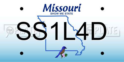 SS1L4D Missouri License Plate