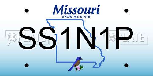 SS1N1P Missouri License Plate