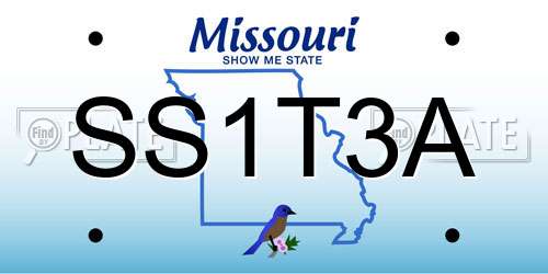 SS1T3A Missouri License Plate
