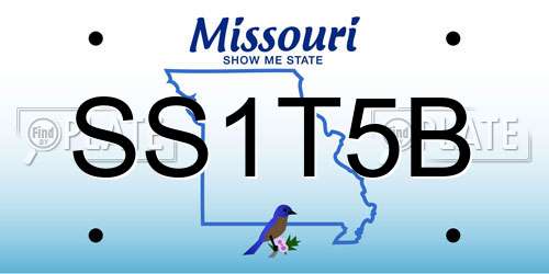 SS1T5B Missouri License Plate