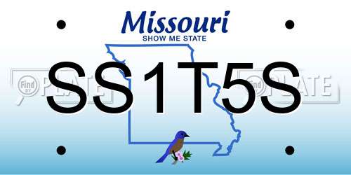 SS1T5S Missouri License Plate