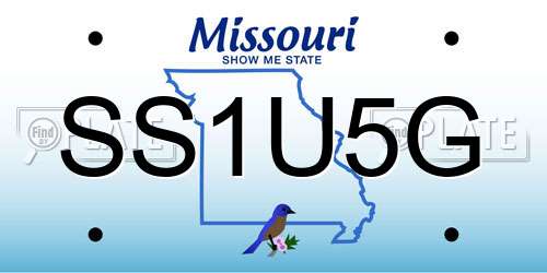 SS1U5G Missouri License Plate