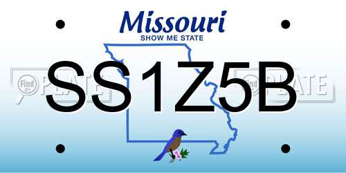 SS1Z5B Missouri License Plate