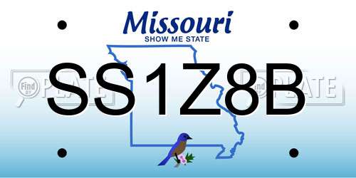 SS1Z8B Missouri License Plate
