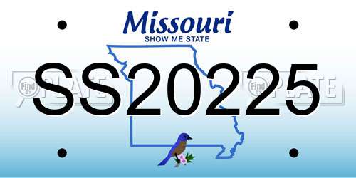SS20225 Missouri License Plate