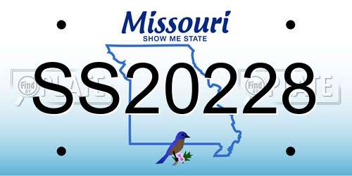 SS20228 Missouri License Plate