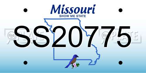 SS20775 Missouri License Plate