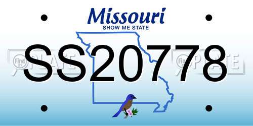 SS20778 Missouri License Plate