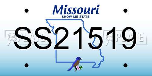 SS21519 Missouri License Plate