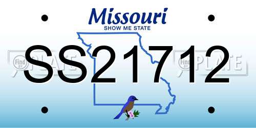 SS21712 Missouri License Plate