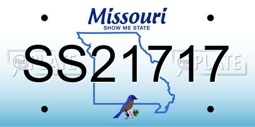 SS21717 Missouri License Plate