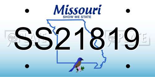 SS21819 Missouri License Plate