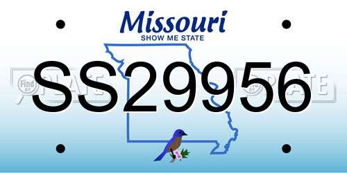 SS29956 Missouri License Plate