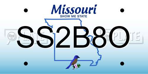 SS2B8O Missouri License Plate