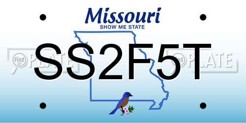 SS2F5T Missouri License Plate