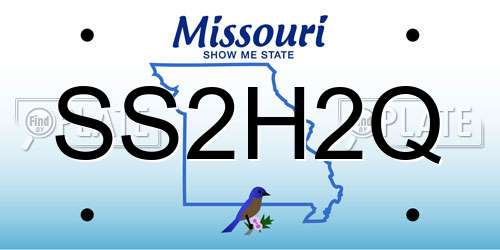 SS2H2Q Missouri License Plate