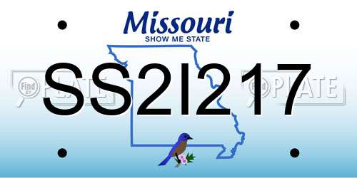 SS2I217 Missouri License Plate