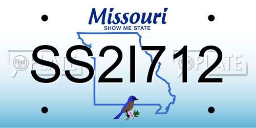 SS2I712 Missouri License Plate