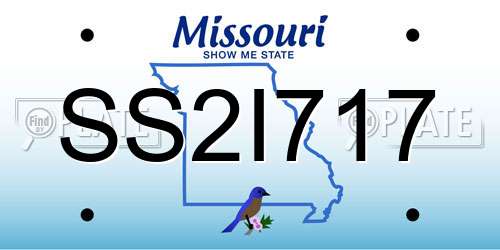 SS2I717 Missouri License Plate