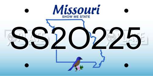 SS2O225 Missouri License Plate