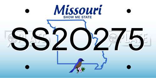SS2O275 Missouri License Plate