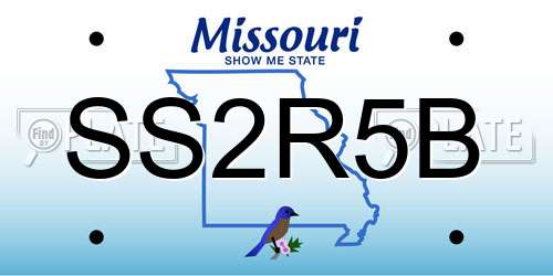 SS2R5B Missouri License Plate