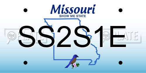 SS2S1E Missouri License Plate