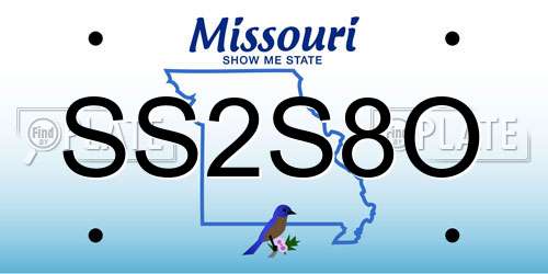 SS2S8O Missouri License Plate