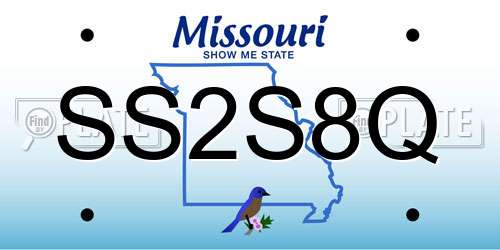SS2S8Q Missouri License Plate