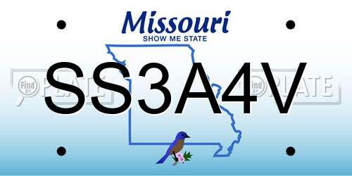 SS3A4V Missouri License Plate