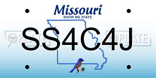 SS4C4J Missouri License Plate
