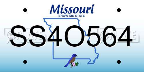 SS4O564 Missouri License Plate