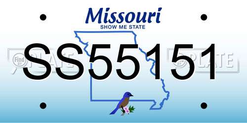 SS55151 Missouri License Plate
