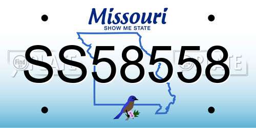 SS58558 Missouri License Plate