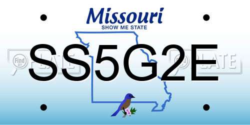 SS5G2E Missouri License Plate