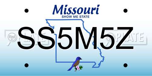 SS5M5Z Missouri License Plate