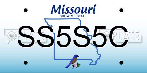 SS5S5C Missouri License Plate