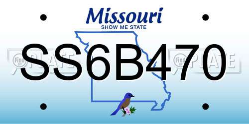 SS6B470 Missouri License Plate