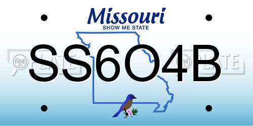 SS6O4B Missouri License Plate