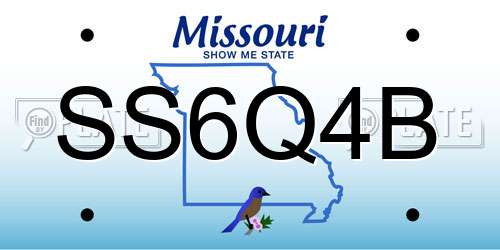 SS6Q4B Missouri License Plate