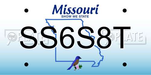 SS6S8T Missouri License Plate