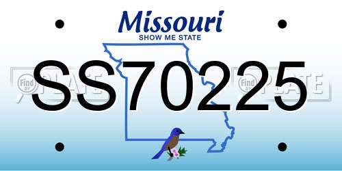 SS70225 Missouri License Plate