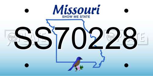 SS70228 Missouri License Plate